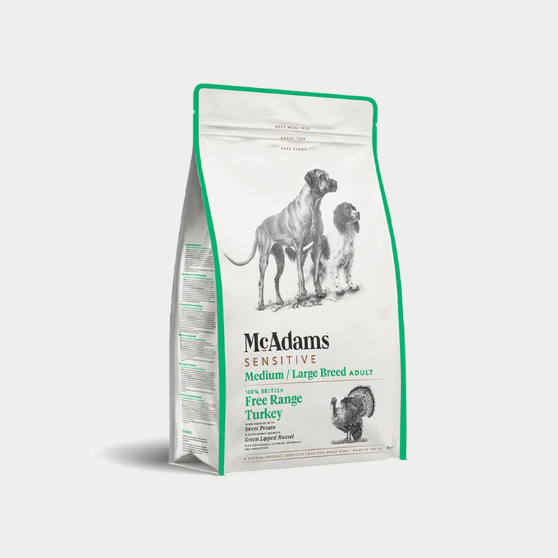 맥아담스 자유방목 홀터키 센서티브 미듐/라지브리드 사료 10kg